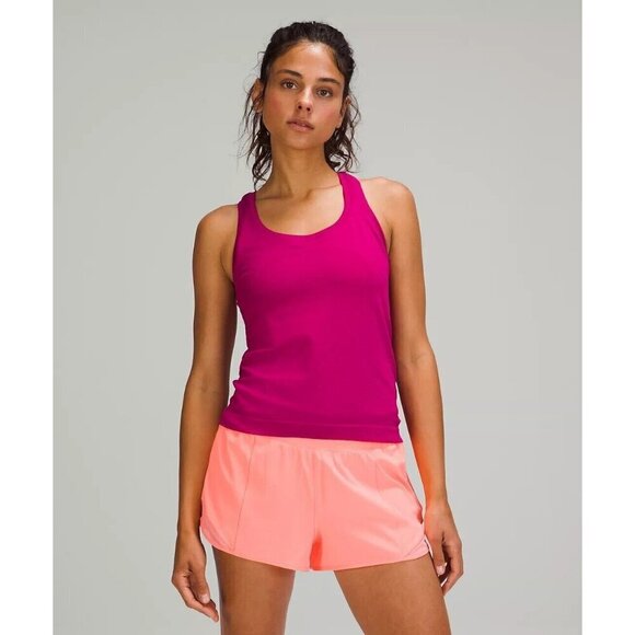 Lululemon Pink Swiftly Tech Racerback Tank Top 2.0 hip Length Sz 6 - Picture 1 of 6